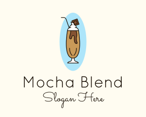 Chocolate Milkshake Frappe logo design