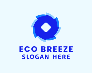 Blue Air Breeze  logo design