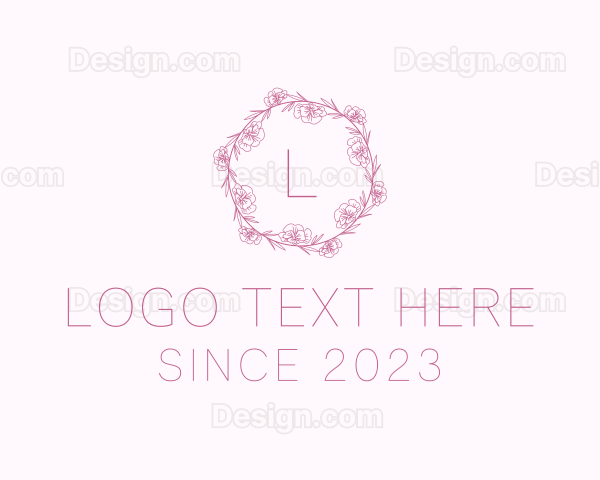 Decorative Peony Flower Logo