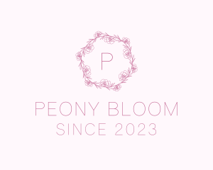 Decorative Peony Flower  logo design