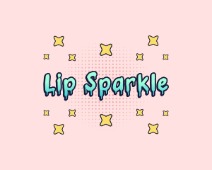 Cute Slime Drip Sparkle logo design