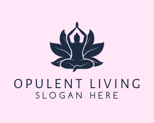 Yoga Wellness Lotus logo design