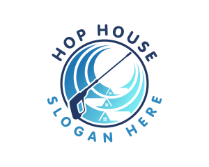 House Power Wash Cleaning logo design