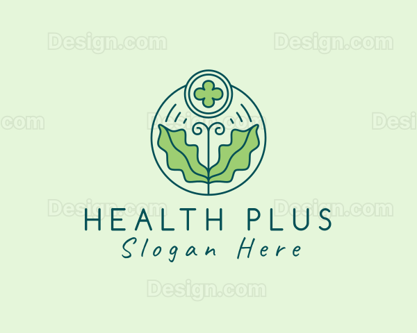 Organic Shamrock Clover Plant Logo