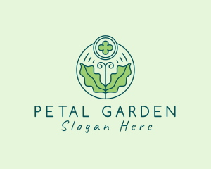 Organic Shamrock Clover Plant logo design