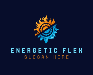 Ice Fire Gear HVAC logo design