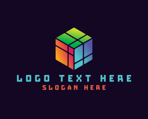 3d - 3D Digital Cube logo design