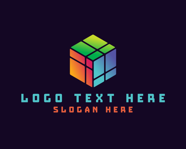 Rubiks Cube logo example 4