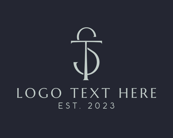 Letter St logo example 3