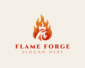 Burning Chicken Restaurant logo design