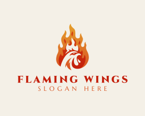 Burning Chicken Restaurant logo design