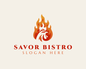 Burning Chicken Restaurant logo design