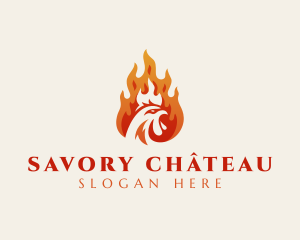 Burning Chicken Restaurant logo design