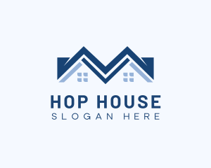 Roof House Residential logo design