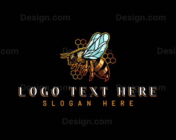 Honey Bee Hive Logo