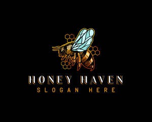 Honey Bee Hive logo design