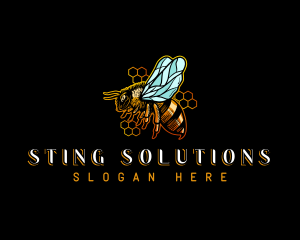 Honey Bee Hive logo design