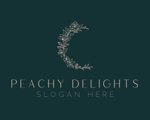 Peach Wildflower Wreath logo