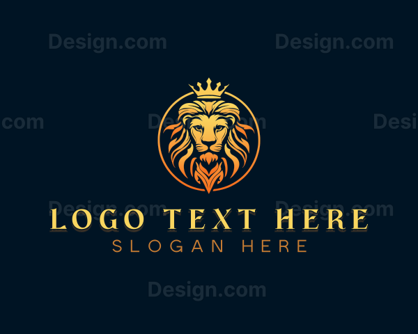 Royalty Lion Crown Logo