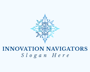 Blue Premium Compass logo design