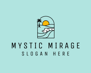 Mirage Horizon Travel Sun logo design