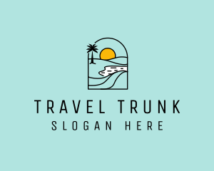 Mirage Horizon Travel Sun logo design