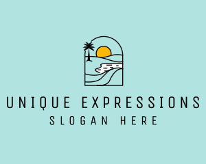 Mirage Horizon Travel Sun logo design