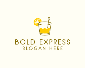 Lemon Cocktail Drink logo design