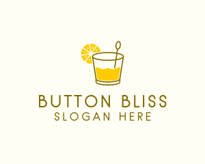 Lemon Cocktail Drink logo design