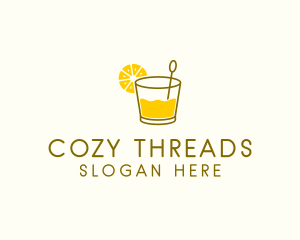 Lemon Cocktail Drink logo design