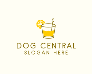 Lemon Cocktail Drink logo design