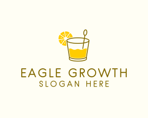 Lemon Cocktail Drink logo design