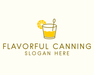 Lemon Cocktail Drink logo design