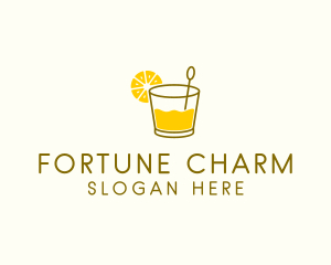 Lemon Cocktail Drink logo design