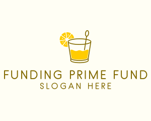 Lemon Cocktail Drink logo design