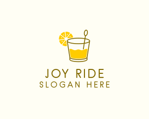 Lemon Cocktail Drink logo design