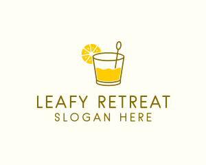 Lemon Cocktail Drink logo design