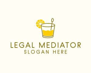 Lemon Cocktail Drink logo design