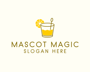 Lemon Cocktail Drink logo design