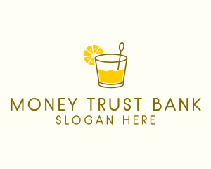 Lemon Cocktail Drink logo design