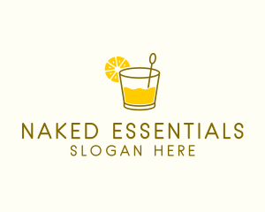 Lemon Cocktail Drink logo design