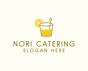 Lemon Cocktail Drink logo design