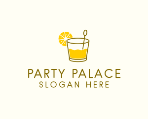 Lemon Cocktail Drink logo design