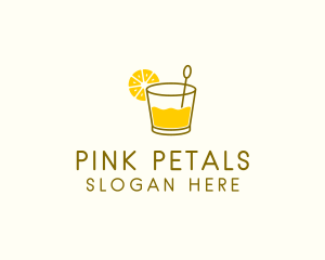 Lemon Cocktail Drink logo design