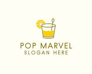 Lemon Cocktail Drink logo design