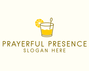 Lemon Cocktail Drink logo design