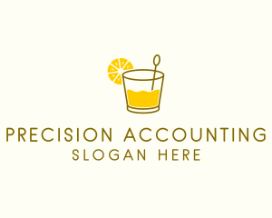 Lemon Cocktail Drink logo design