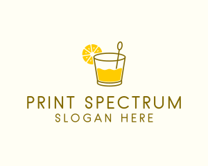 Lemon Cocktail Drink logo design