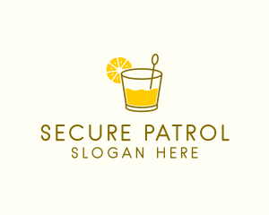 Lemon Cocktail Drink logo design