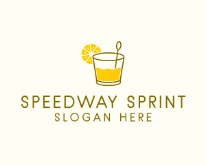 Lemon Cocktail Drink logo design